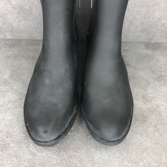 Lucky Brand Base H2O Rubber Rain Bootie Ankle Boot, Black, Women's 7 - Picture 3 of 10